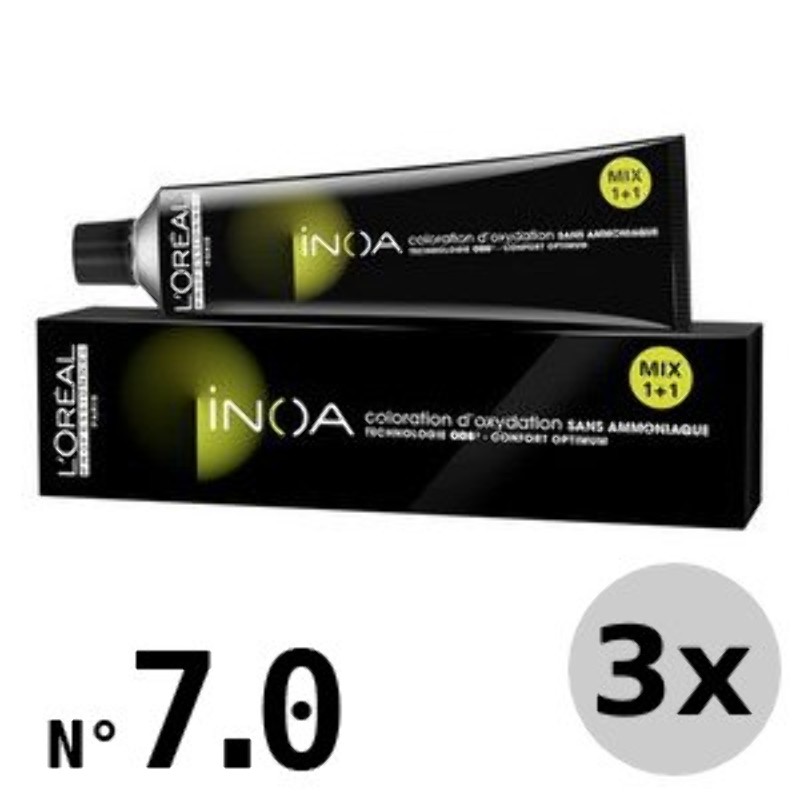 Inoa 7.0 blond moyen intense - 3x60ml
