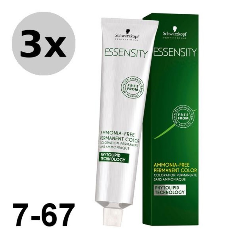 Essensity 7-67 Blond moyen marron cuivré - 3x60ml Essensity 7-67 Blond moyen marron cuivré - 3x60ml