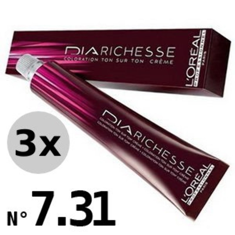 DiaRichesse 7.31 Blond Doré Cendré - 3x50ml DiaRichesse 7.31 Blond Doré Cendré - 3x50ml